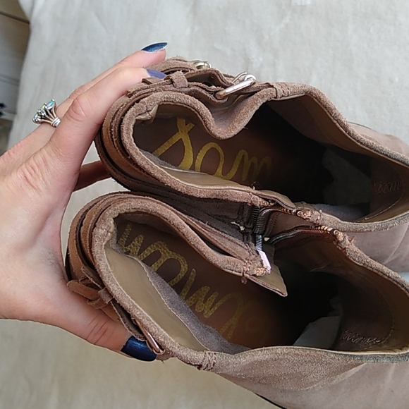 Sam Edelman Tan Ankle Boots w/ Buckles - Picture 8 of 9